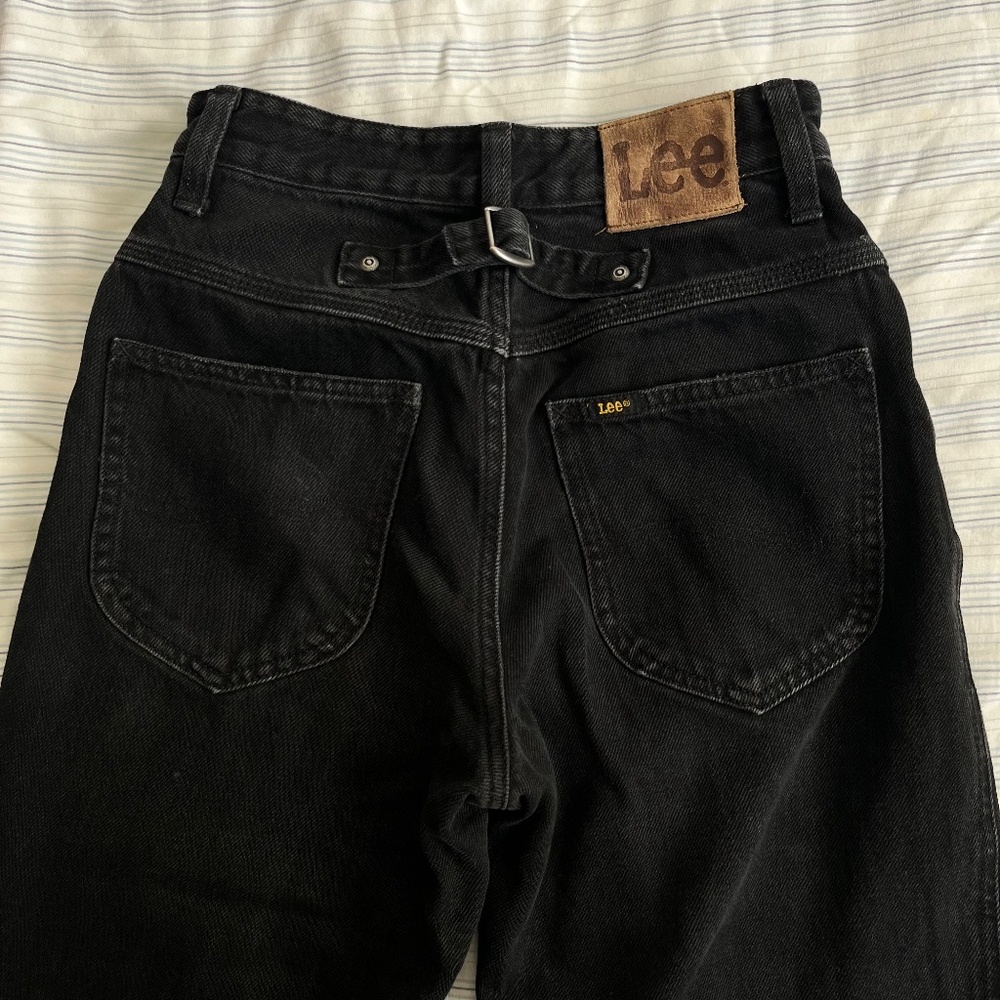 Lee High Rise Relaxed Stovepipe Black Jeans
